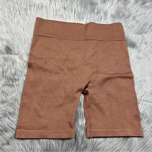 Missguided Ribbed Clay Bike Shorts Size Large